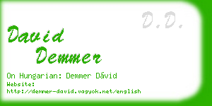 david demmer business card